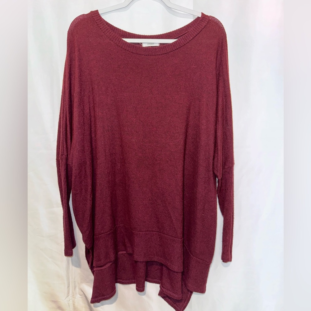 Merlot oversized lightweight sweater
